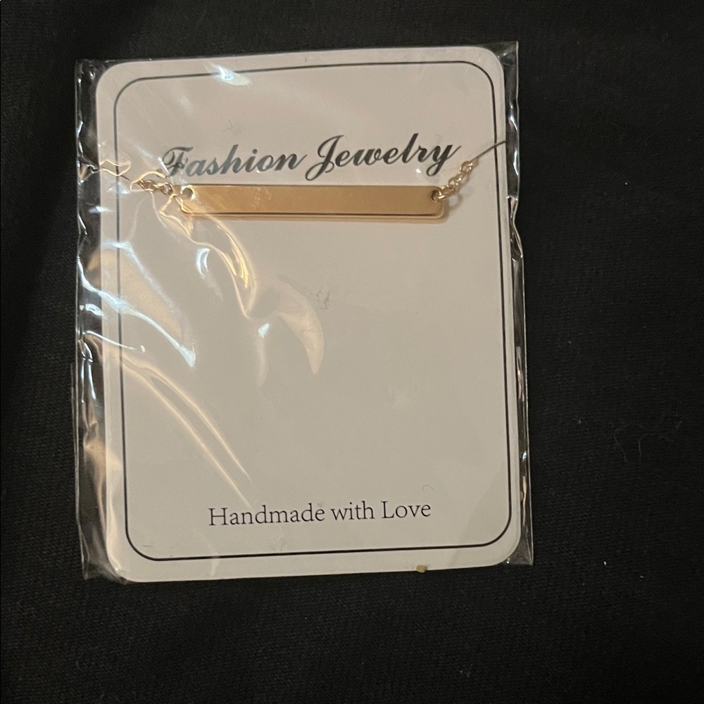 Fashion Jewelry Gold Bar Necklace